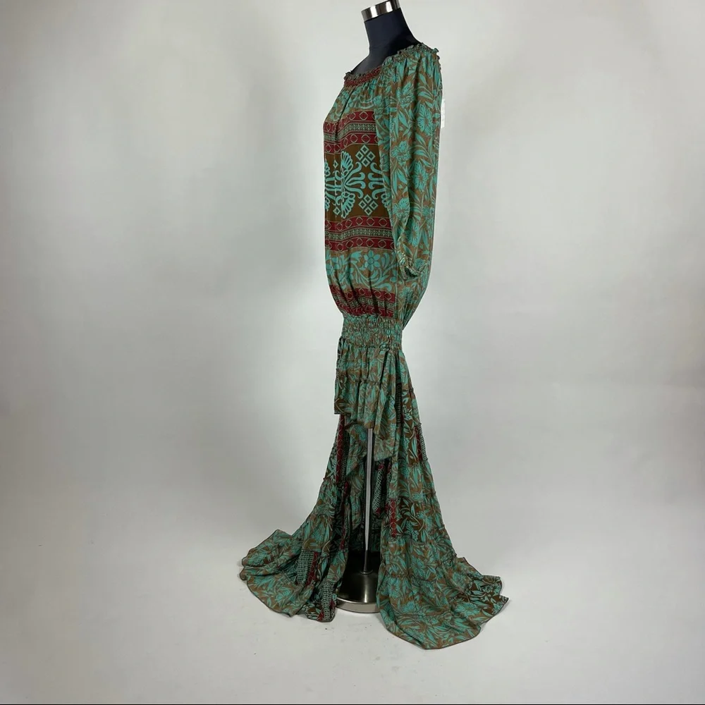 Off Shoulder High Low Smocked Dress - Picture 6 of 8